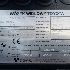 Toyota 8FGF15 2022 LPG