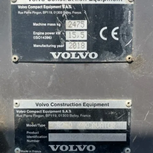 Volvo ECR 25D 2018